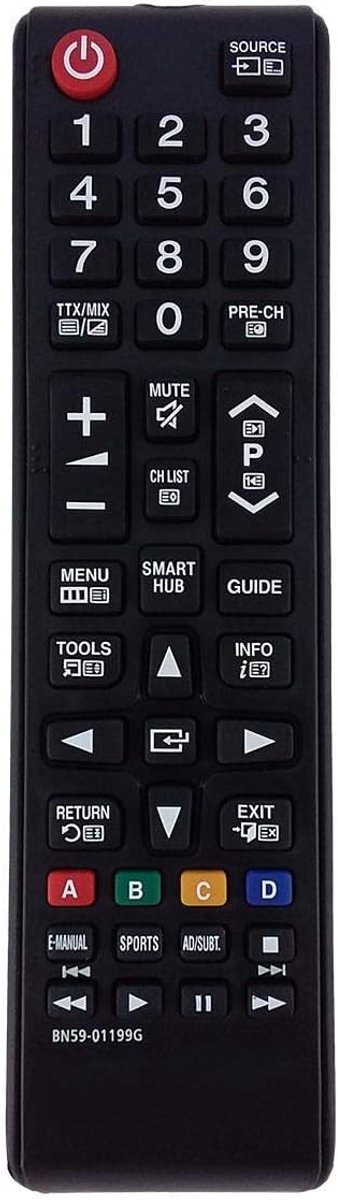 Vervangende afstandsbediening - Compatibel met Samsung BN59-01199G - TV projector HiFi afstandsbediening - Luxento