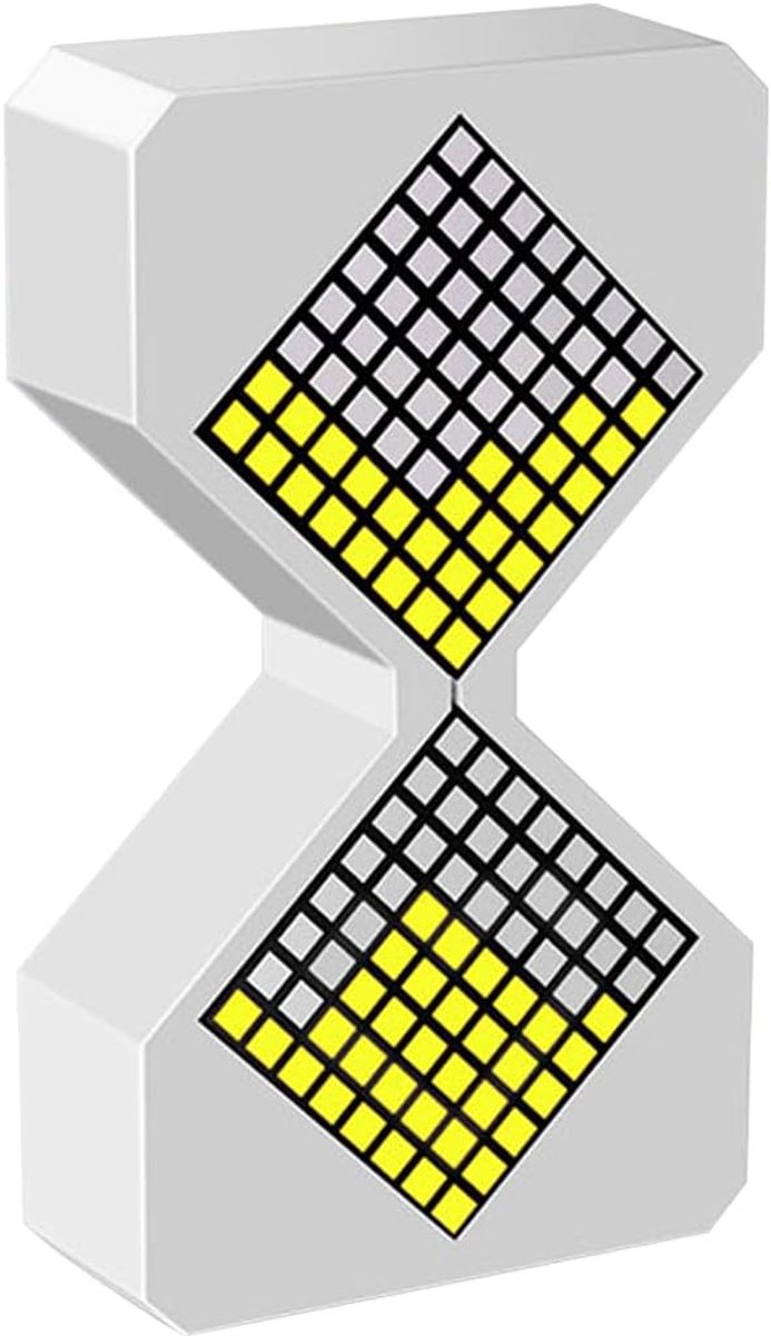 Elektronische zandloper timer - zwaartekrachtgestuurd - wit - rustgevende visuele stroom - ShopVlot