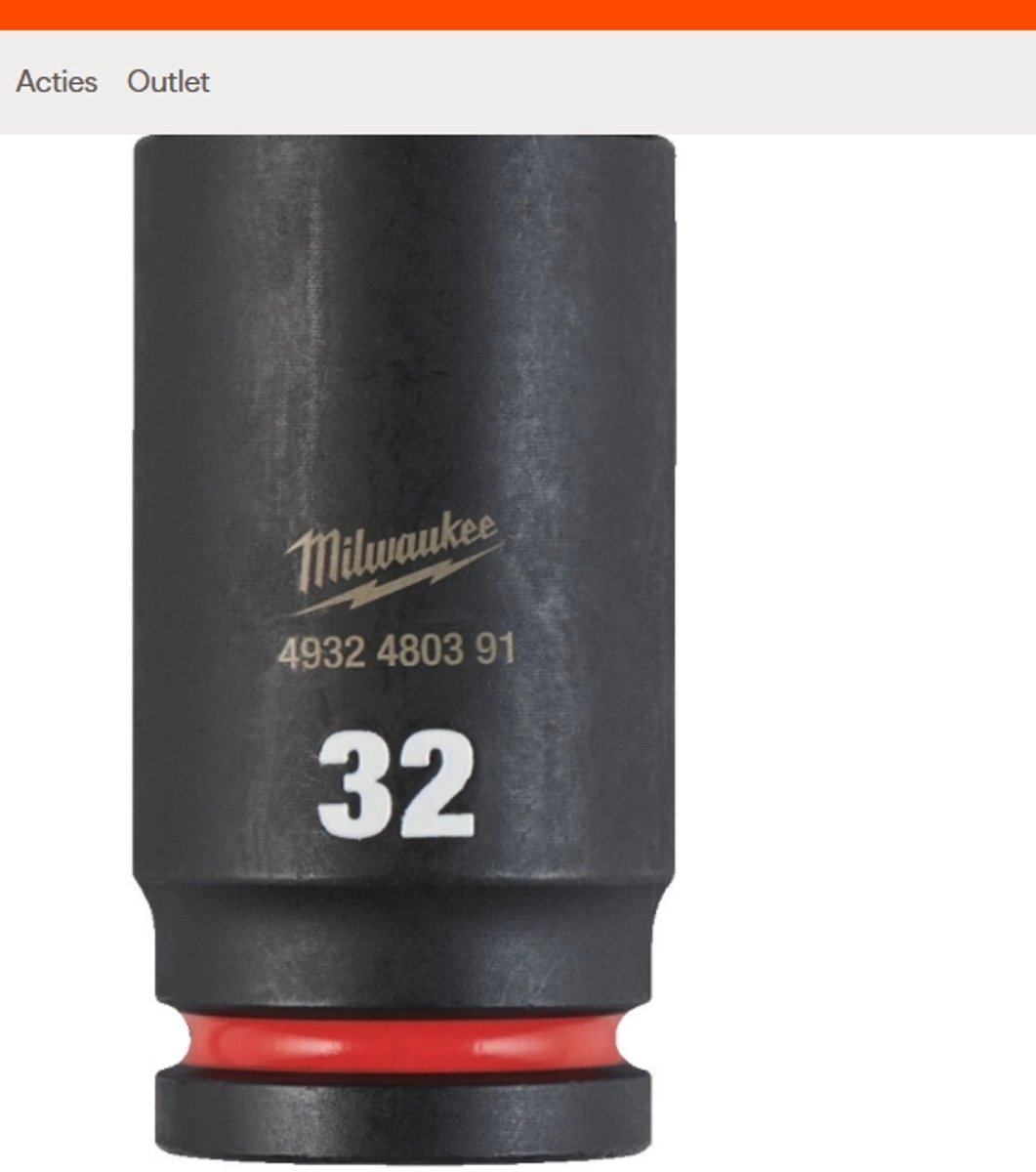 Milwaukee ShockWave™ Krachtdop 3/4 lang | 32 mm - 4932480391