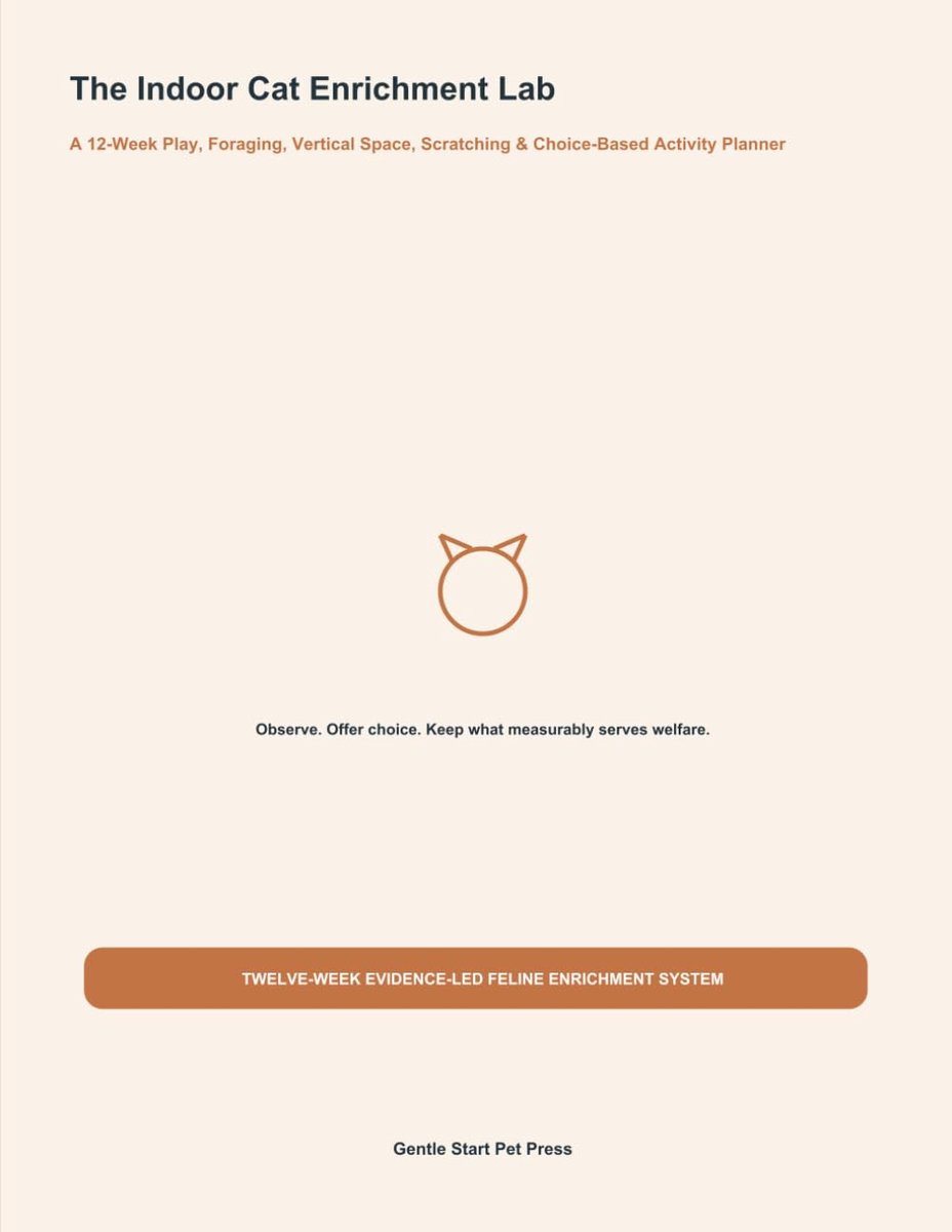The Indoor Cat Enrichment Lab: A 12-Week Play, Foraging, Vertical Space, Scratching & Choice-Based Activity Planner - ShopVlot