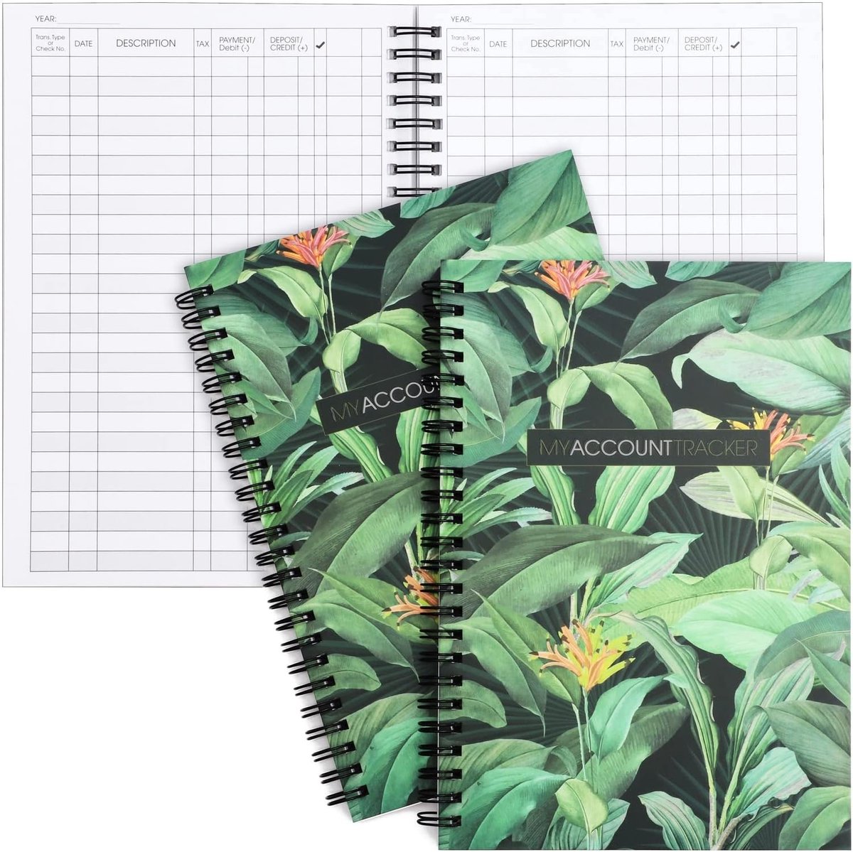 Accounting ledger 2-pack - 100 pagina's - bloemendessin - beheer je financiën - ShopVlot