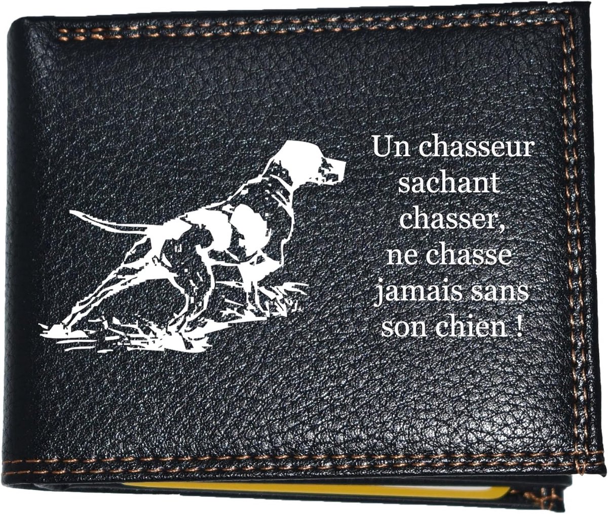 Syl'la Hunter Hunter Case Small Wallet with Flap for Men, Hunter and Dog, Wallet, Hunting, Hunter and dog, Hunting - ShopVlot