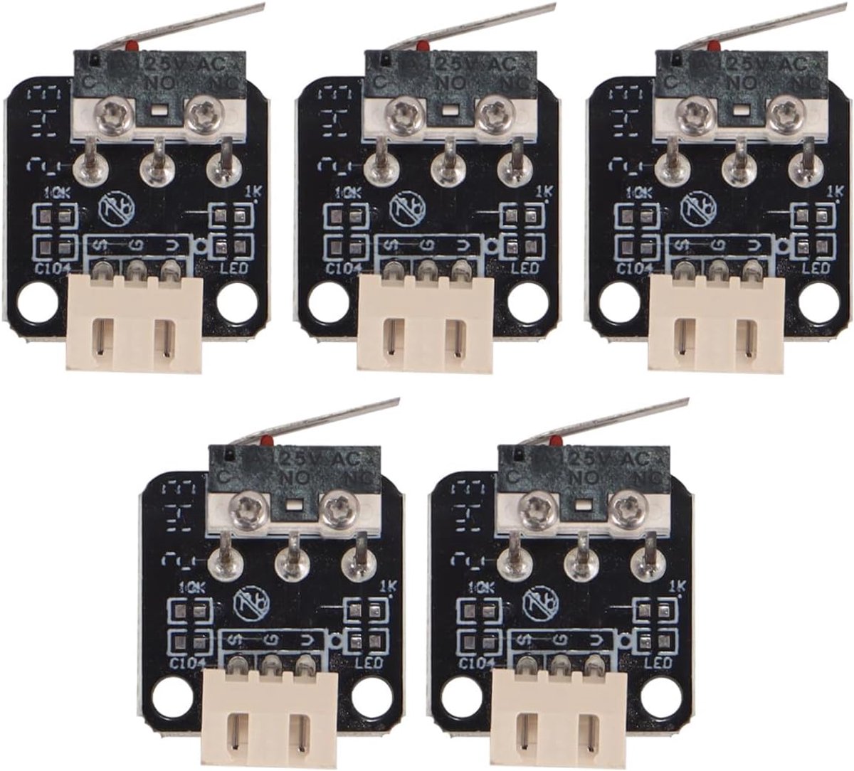 3D printer limit switch set van 5 - mechanische eindstopmodule - duurzame en stabiele prestaties - ShopVlot