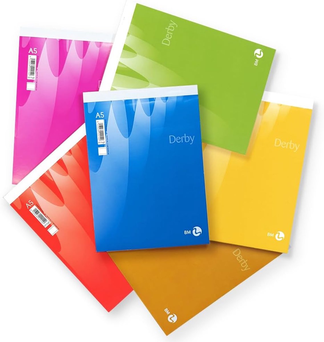 SnelShoppen - Notitieboek A5 - Lijnnotities zonder rand - 10 Stuks - Gemakkelijk Draagbaar - Paper 60 g/m² - Met Liniaal - Perfect voor School, Werk e