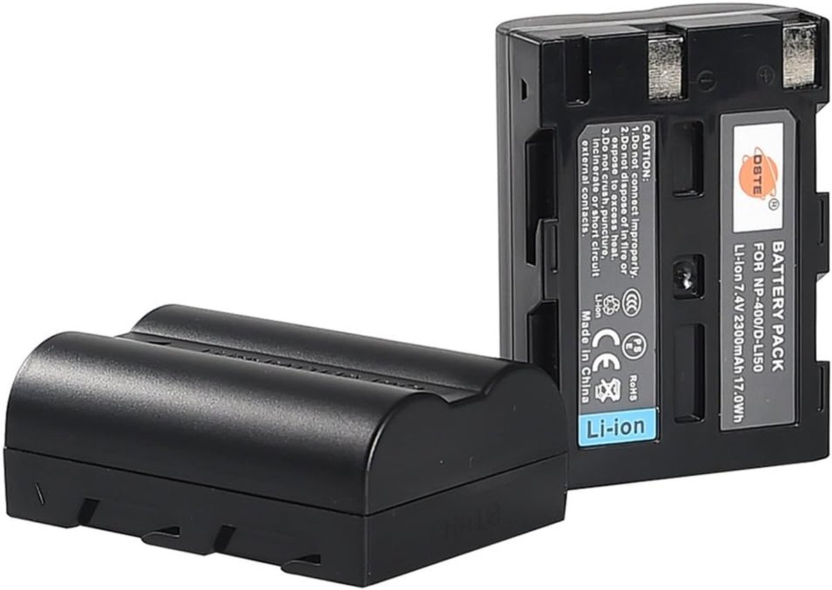 DSTE 2pcs D-LI50 NP-400 Battery Compatible with Pentax K10, K10D, K20D - ShopVlot