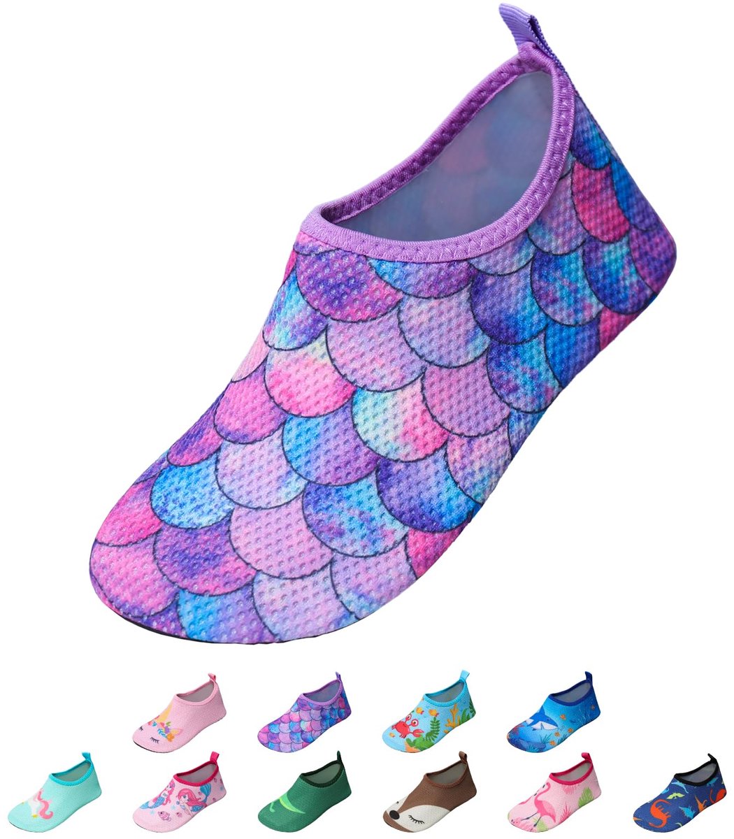 EDOTON Waterschoenen voor kinderen, jongens, meisjes, duikschoenen, sneldrogend, strandschoenen, waterschoenen - ShopVlot