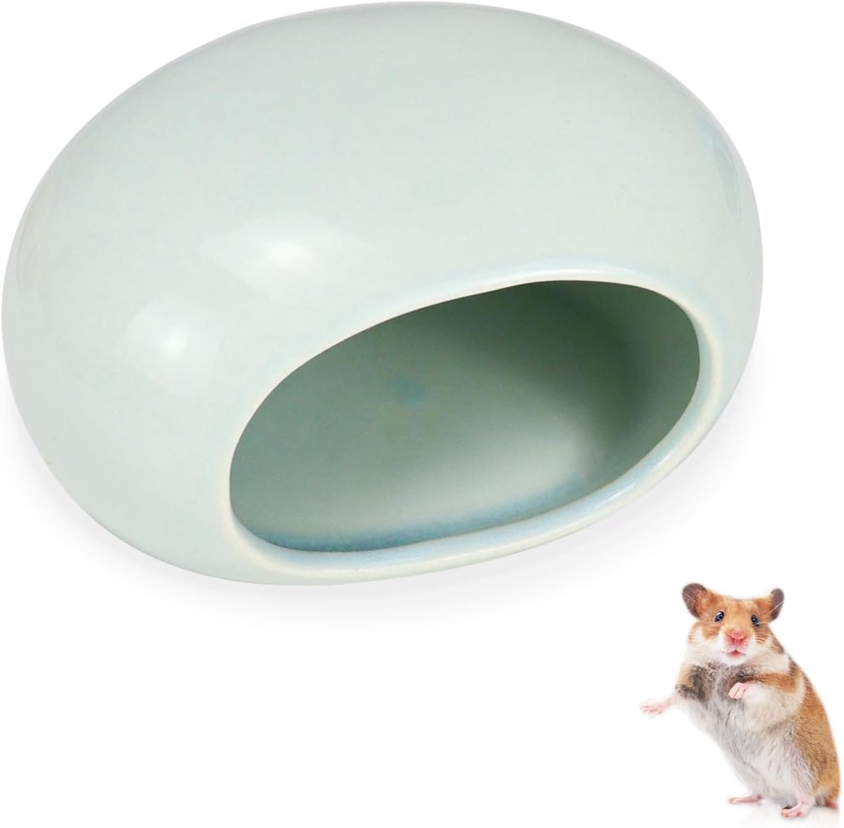 Hamster schuilplaats, koeling hamster huis voor alle seizoenen, kleine dierenhok, gemakkelijk te reinigen hol voor dwerghamsters gerbils (roze)