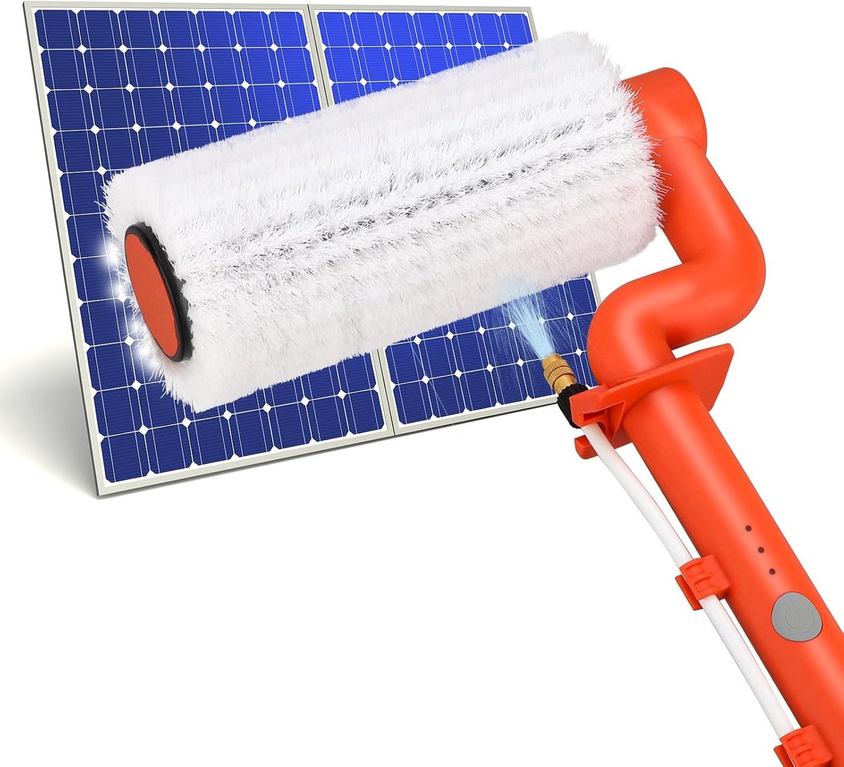 Telescopische wasborstel - reservemotoreenheid + borstelkop voor het reinigen van PV-installatie, ramen, terrasdak, serres (alleen motoreenheid)