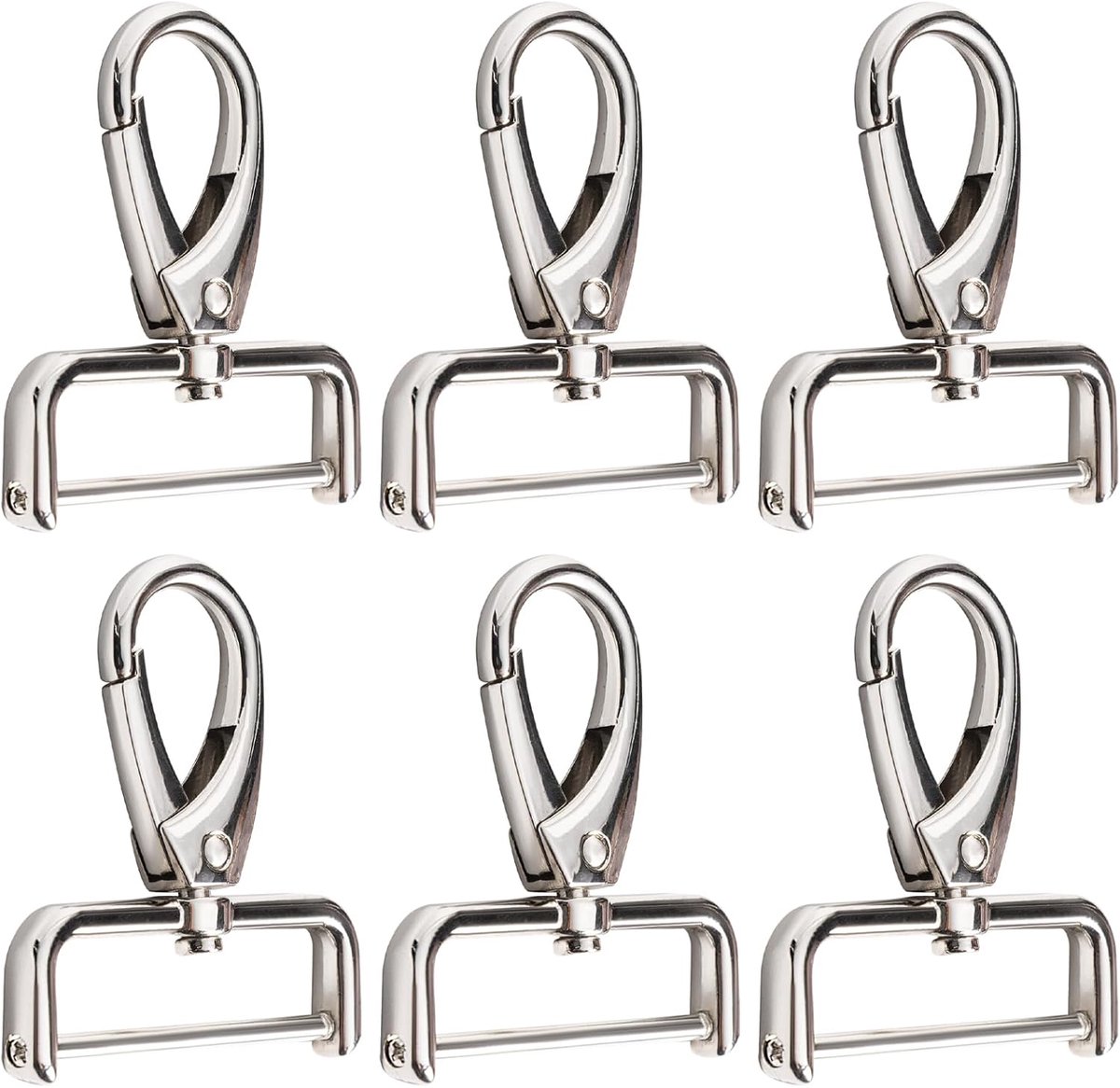 6 stuks D-ring afneembaar, karabijnhaak voor tassen, tasaccessoires