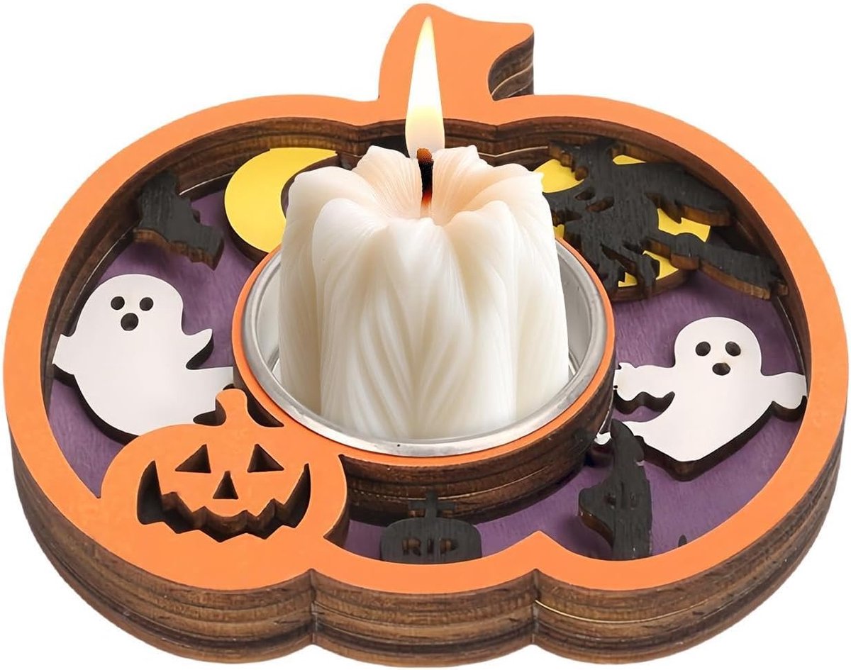 Kaarsenstandaarden Houten Halloween Feestdecoraties
