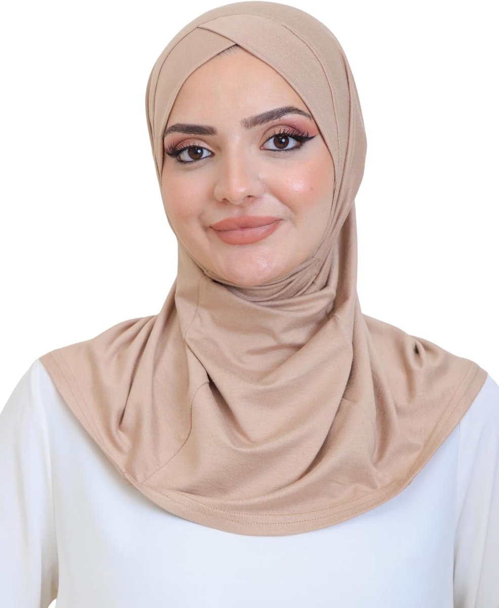 Sportieve hijab voor dames met gekruiste bandjes