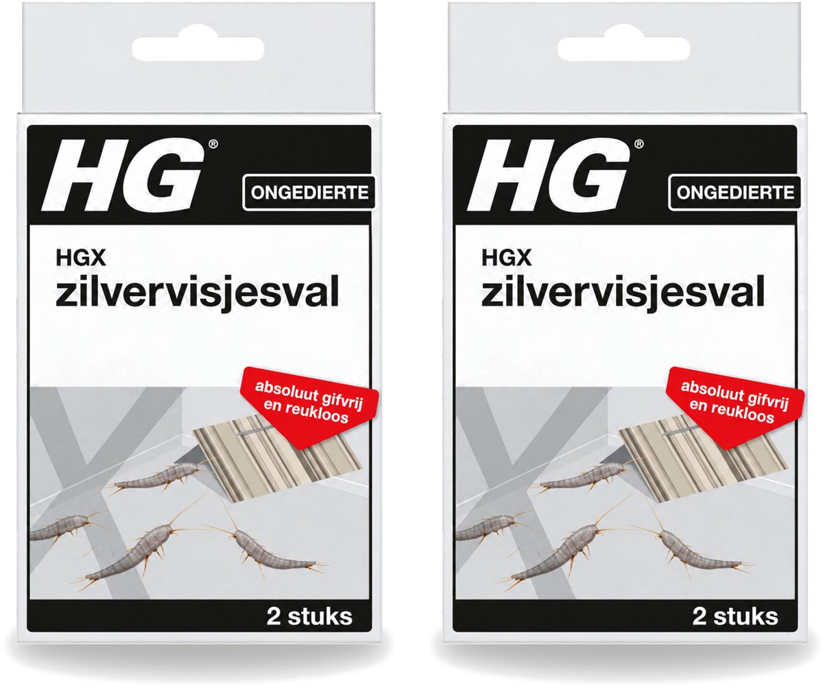 2 x HG X - Ongedierte - Zilvervliesjesval - Gifvrij & Reukloos - 2 Vallen - Bulkverpakking - 2 stuks