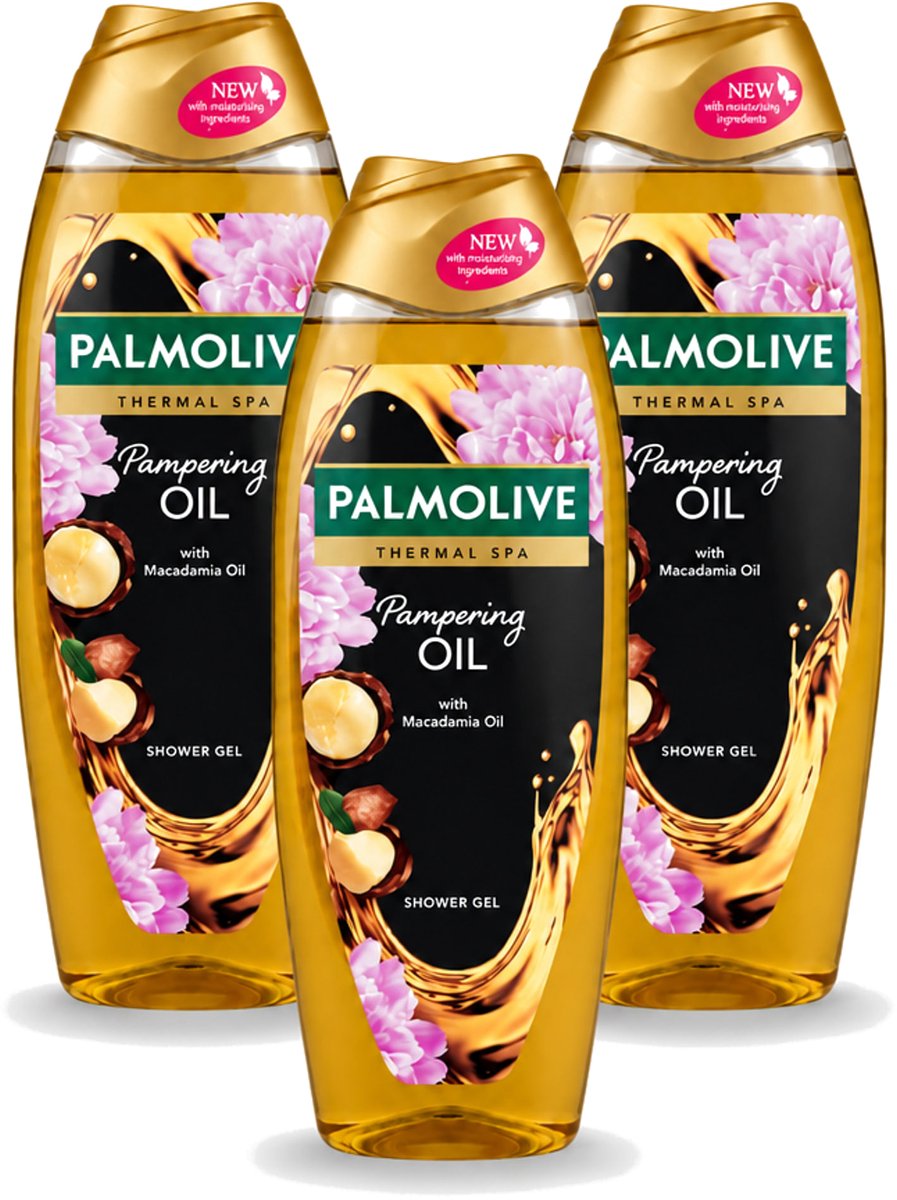 3 x Palmolive – Douchegel – Thermal Pampering Oil – 650 ml - Voordeelverpakking - 3 stuks