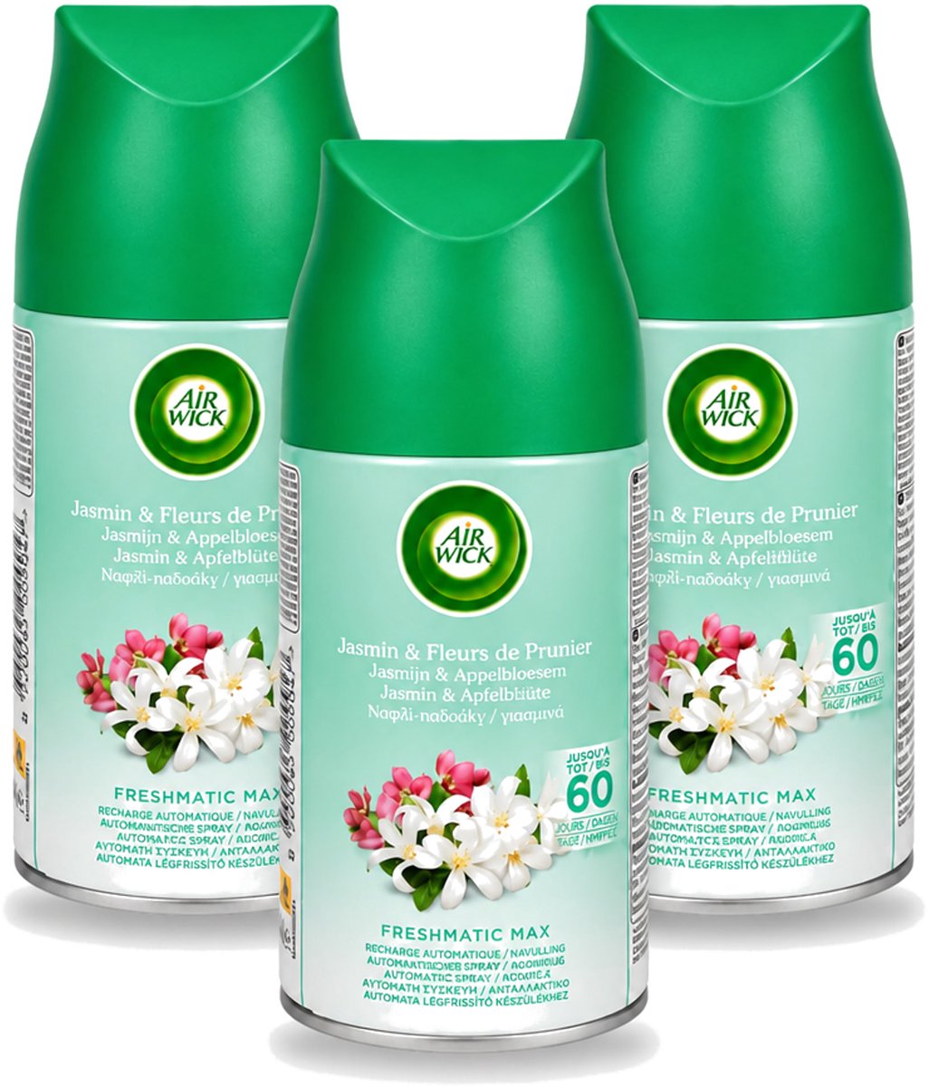 3 x Air Wick – Navulling – Freshmatic Jasmijn & Appelbloesem – 250 ml - Voordeelverpakking - 3 stuks