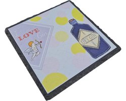 Love Gin Funny Gin Coaster for Her (uv40-slco-lovegin)
