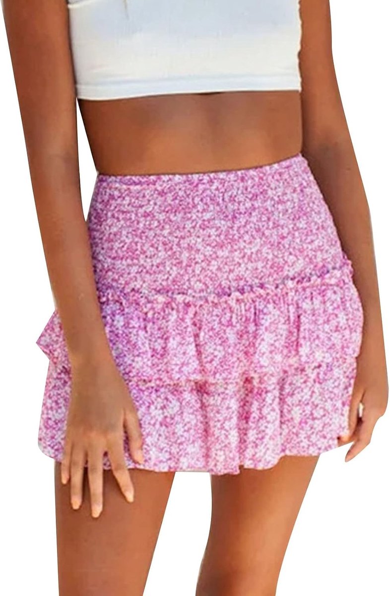 Damesrok, hoge taille, geplooid, uitlopend, lang, vloeiend, elegant, vrouwelijk, zacht, voor vakantie, weekend, herfst, effen, gevoerd, dames, volwassenen, A102