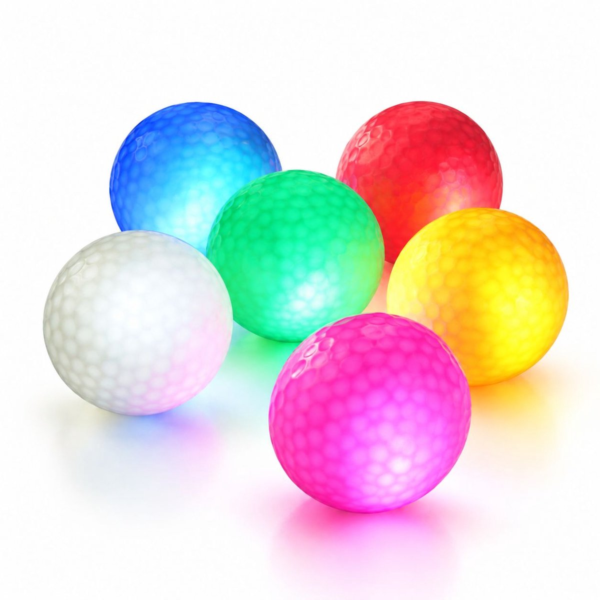 VHV - Golfballen - 6 stuks - Veelkleurige