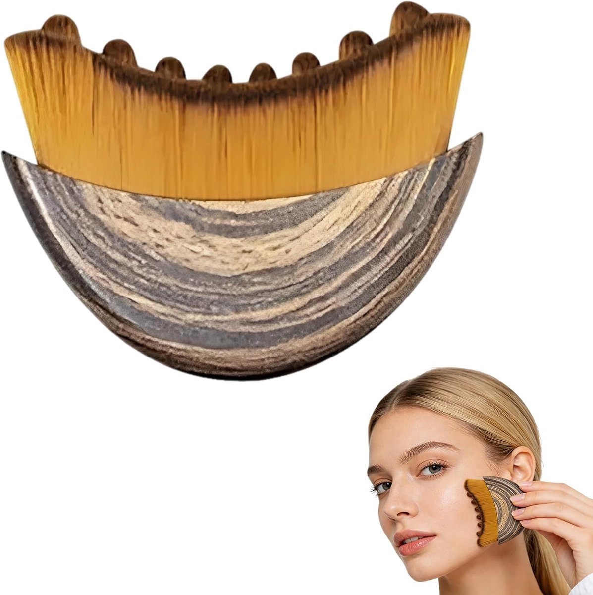 Lymfedrainage Borstel - Bruin - Natuurlijke Peeling - Voor strakke huid - ShopVlot