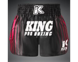 King Pro Boxing BLOODLINE Muay Thai Shorts - Kickboksen & Muay Thai – Zwart/Rood - XL