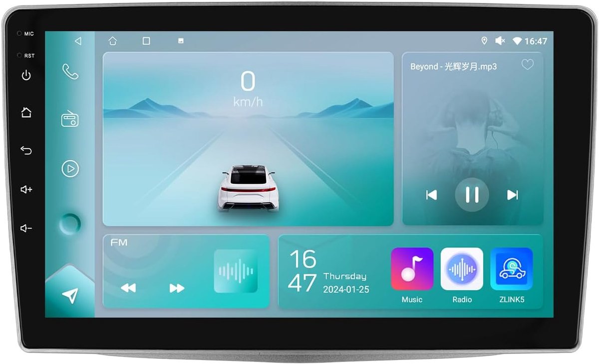 Autoradio voor Alfa Romeo MiTo 955 (2008-2016), 9 Inch Android 13 Touchscreen 2+32GB GPS Navigatie met Carplay Android Auto WiFi Bluetooth Stuurwielbediening