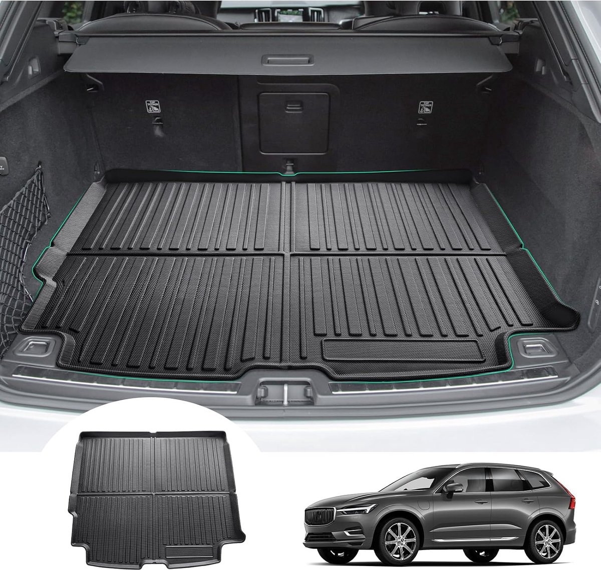 Kofferbakmat XC60 2018-2026 - TPE Hoogrand - Makkelijk op te vouwen - Bescherming voor uw auto - ShopVlot