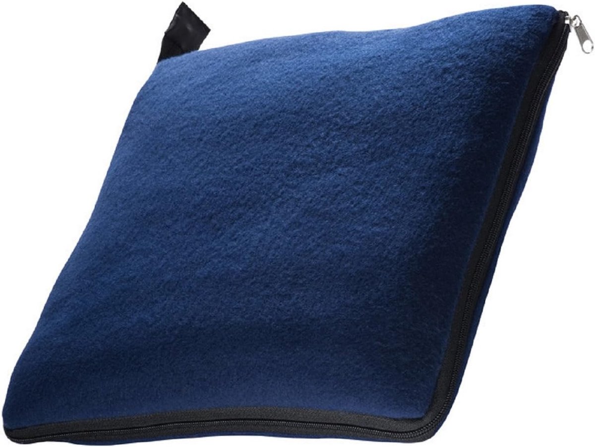 SnelShoppen - XL Fleece Dekentje en Kussens in Eén, 180 x 120 cm, 100% Polyester, Ideaal voor Thuis, Camping, Feest en Kinderen, Zacht en Warm