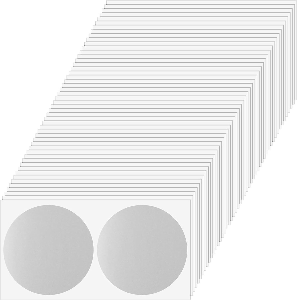 SnelShoppen - 100 Stuks 5cm Ronde Scratch Stickers - Luxe Zilveren Kraskaarten voor DIY, Verjaardagsverrassingen, Adventskalender, Trouwerij, Postkaar