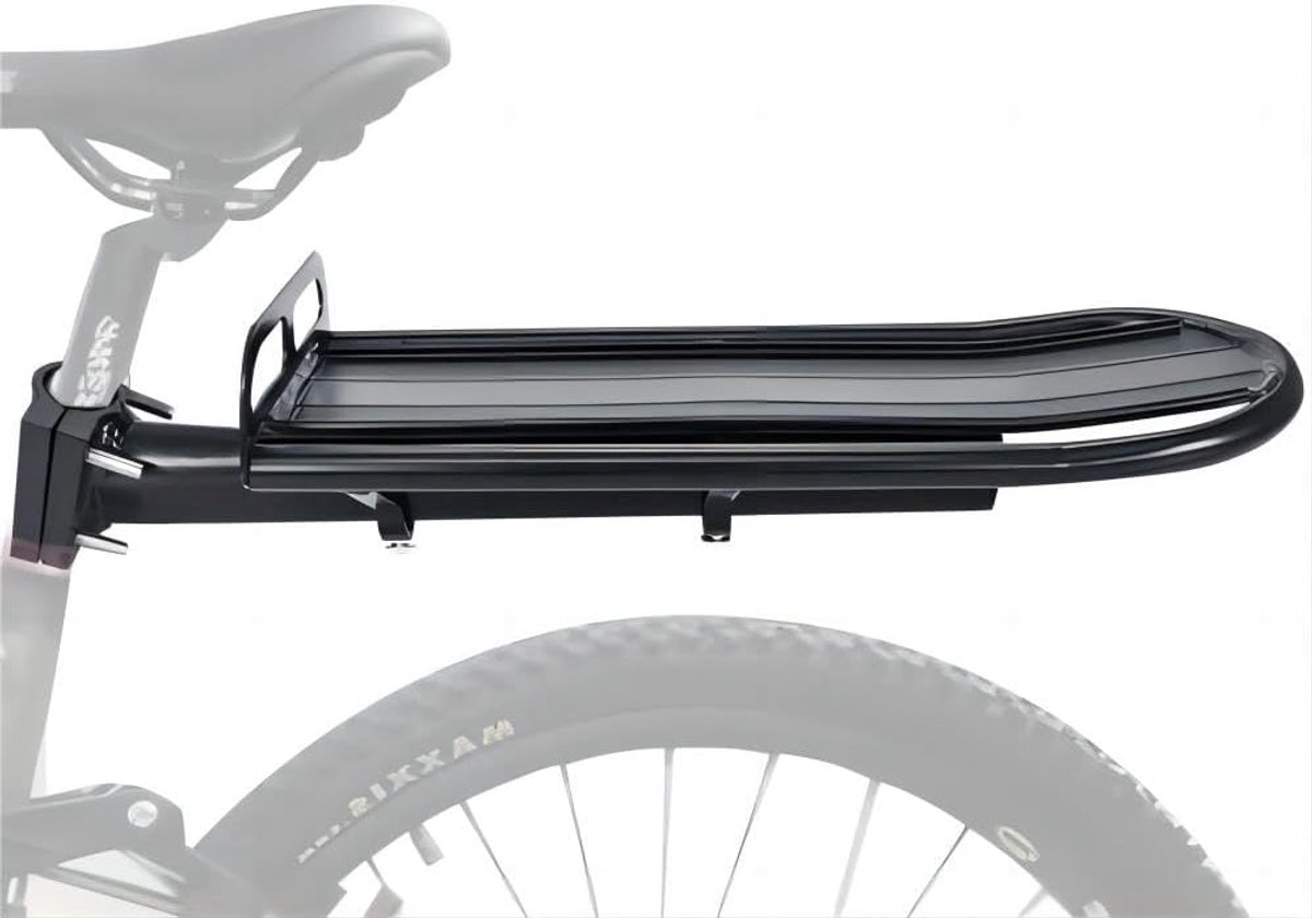 SnelShoppen - Universele Fietsendrager Aluminium, Verstelbaar, Bagagedrager Achter met Snelspanner, Draagvermogen 10 kg, Geschikt voor Racefiets en Mo