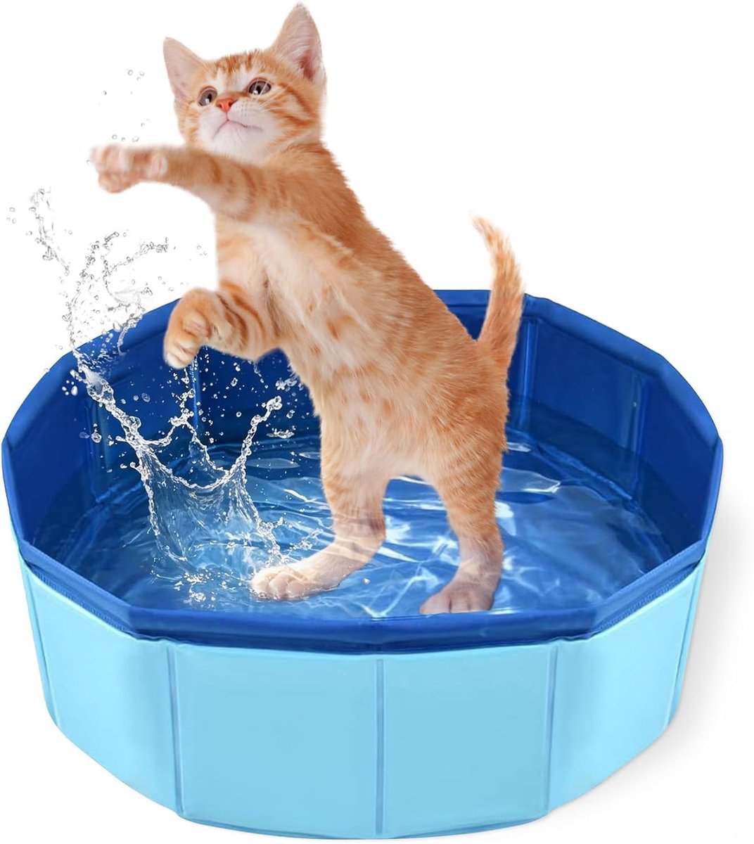 Kat zwembad 50 × 10 cm - Vouwbaar PVC - Mini zwembad voor katten en honden - Perfect voor de zomer - ShopVlot