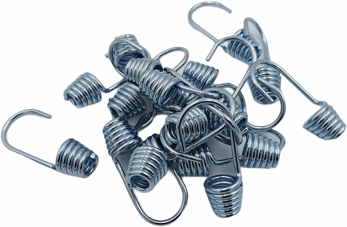 Kit 20 Stuks Stalen Haken Elastisch Touw 8 mm Bootzeil Uittrekzeil Karabijnhaak Staalkabel Elastisch Touw 20 Stuks