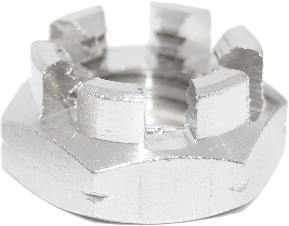 M12 6 stuks lage vorm DIN 937 A2 roestvrijstalen moeren V2A zeskantige moer