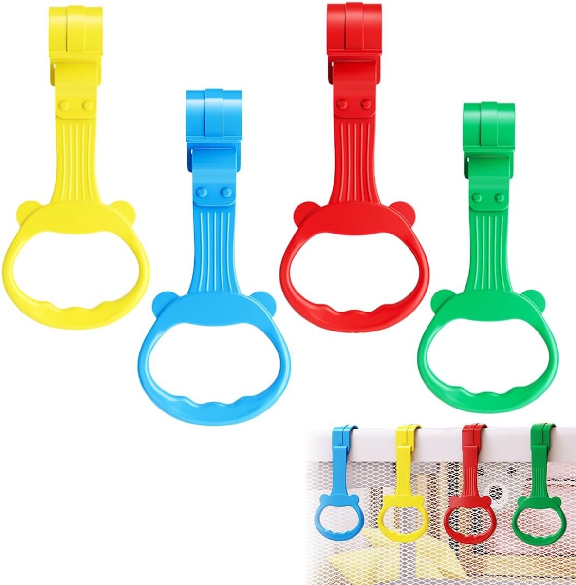 Ringen voor kinderbedden en boxen, 4 ringen, box voor baby's (A)