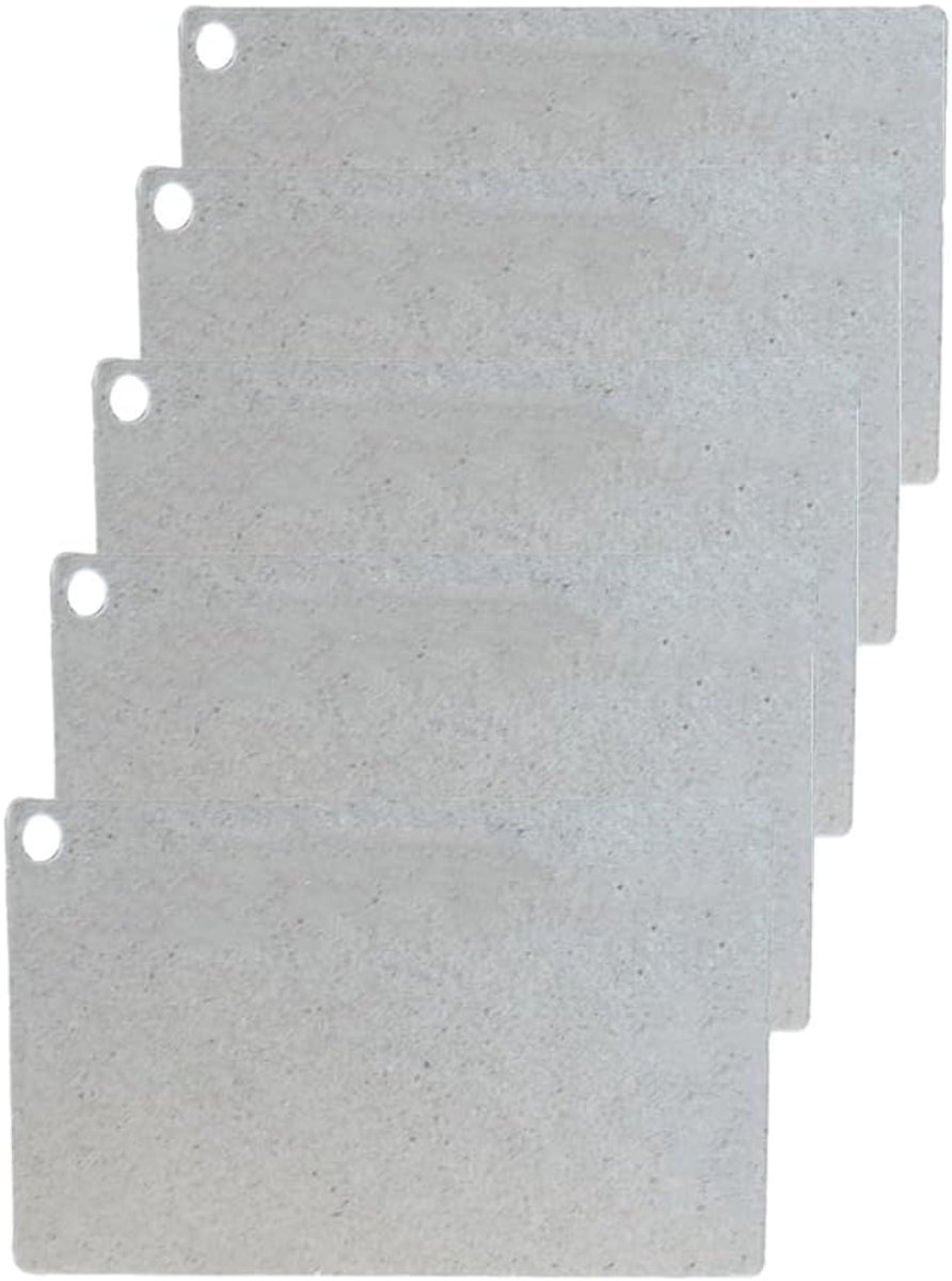 5 stuks magnetronoven mica golfgeleider vel olie schot blad, magnetron mica-platen plaat warmte-isolatie plaat golfgeleider cover voor Galanz magnetron reparatie deel (Model D: 11 x 7 cm)