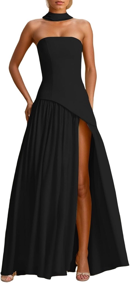 Casual jurk voor dames, elegant, chique, avond, cocktail, ceremonie, grote maat, midi, chiffon, ronde hals, bloemen, lente, party, mode A24