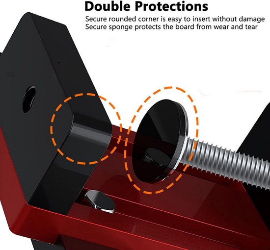 Kastdeurinstallatie-positioneerder Montagemal, Aluminiumlegering Punch-locator met Verstelbare Steunarm en Klem, voor Het Installeren van de Meeste Kastdeuren — afbeelding 4