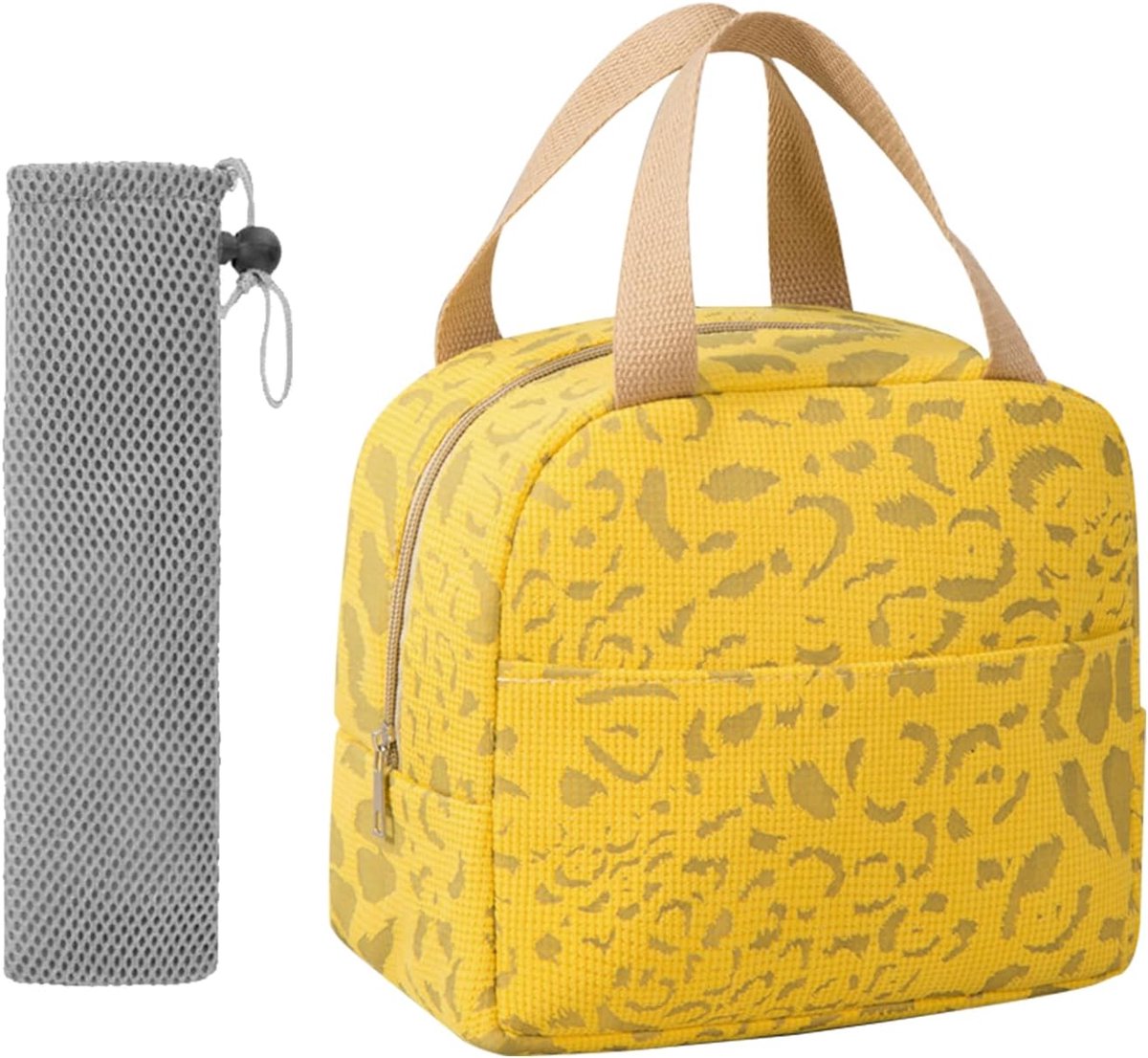 Lunchtas voor vrouwen, geïsoleerde koelere lunchtas, leuke meisjes dames lunchtassen, stijlvolle koeltassen, volwassenen kinderen verpakte lunchbox draagtas met bestekzakje voor kantoor, school
