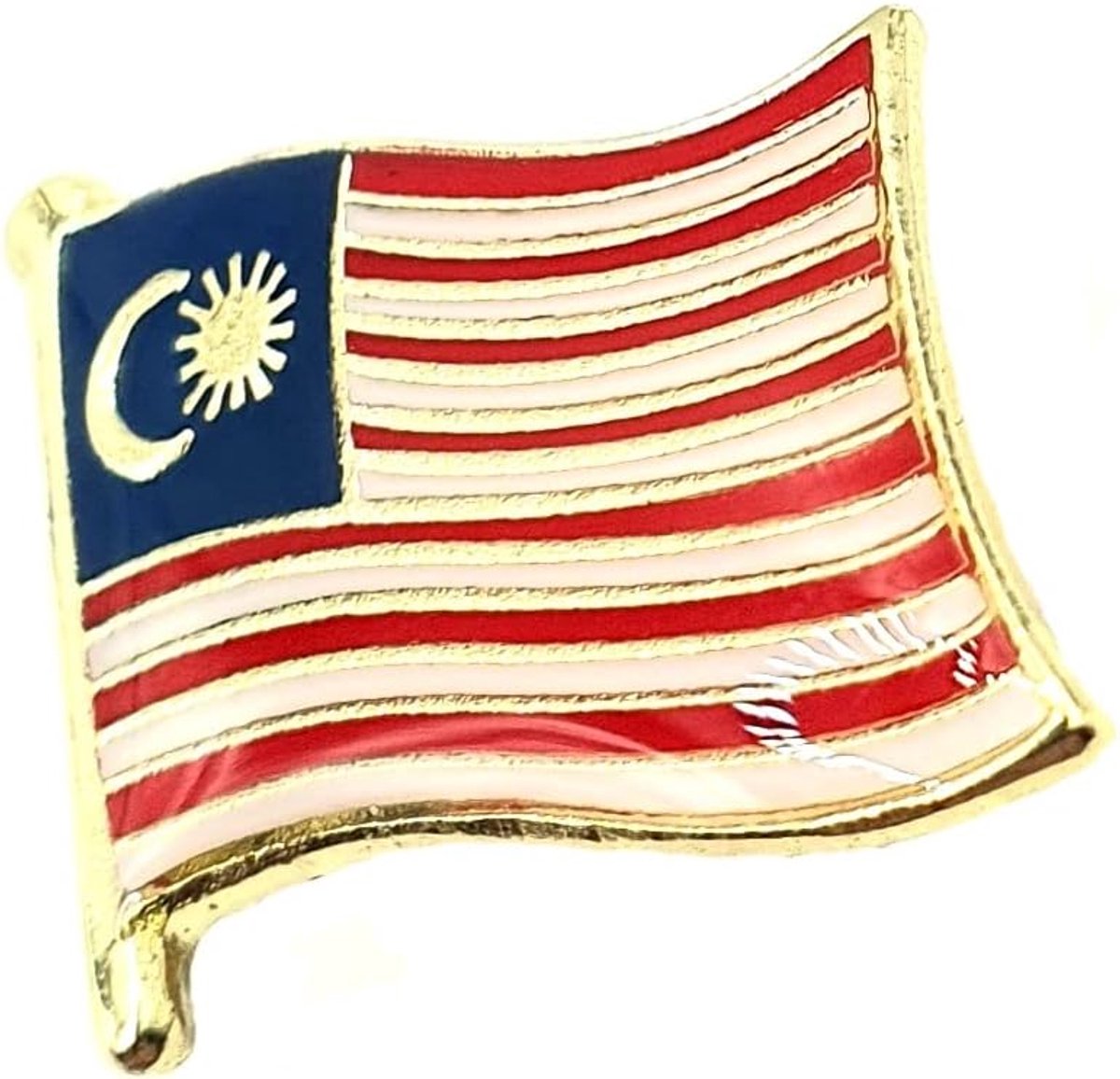 Maleisische Maleisische metalen land vlag Pin Badge, Metaal