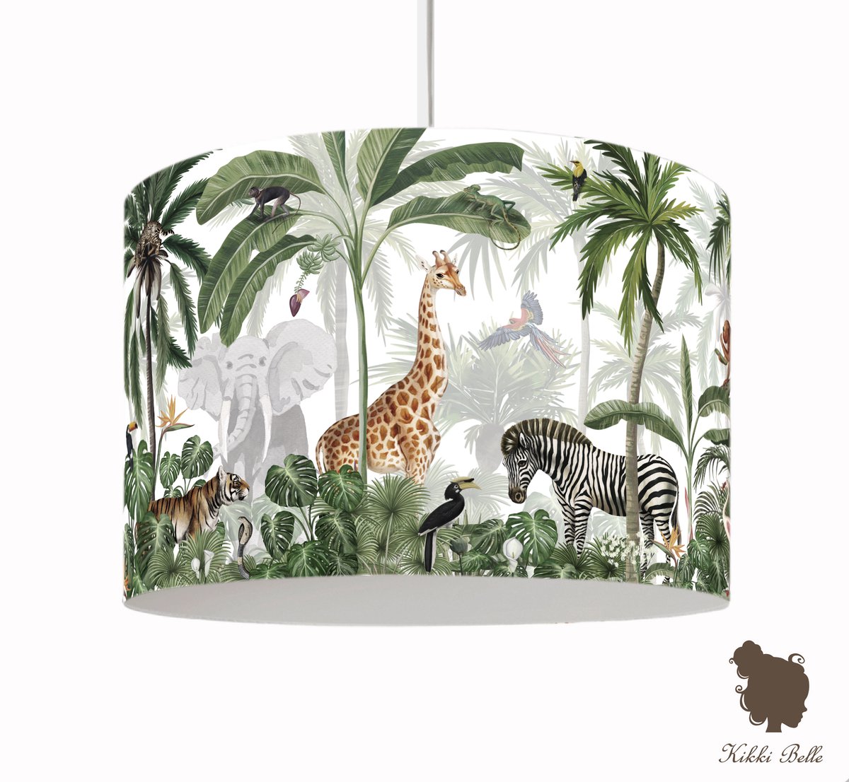 Hanglamp Jungle Jive-Kikki Belle-lamp-kinderkamer-bosdieren-incl pendel-E27
