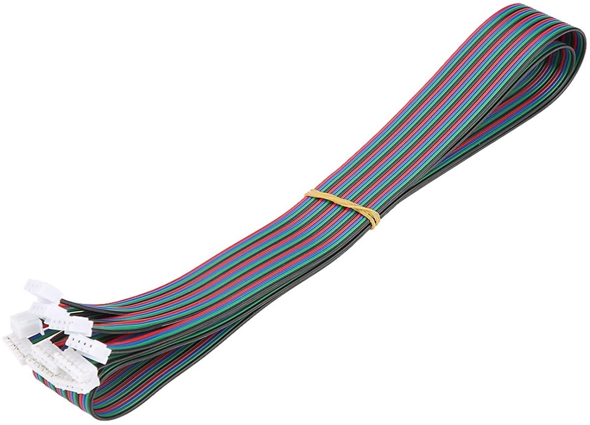 XH2.54 Vrouwelijke connectorkabels Premium PVC Duurzame stepper motorkabel Set voor NEMA16 NEMA17 Motoren 1 meter lengte 5 stuks