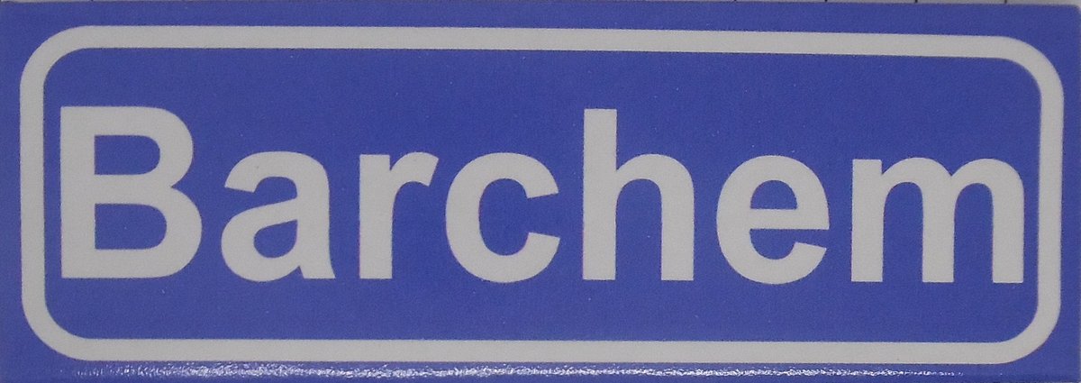 Souv© - koelkast magneet - plaatsnaam bord - kombord - souvenir - koelkastmagneetje - relatiegeschenk Barchem