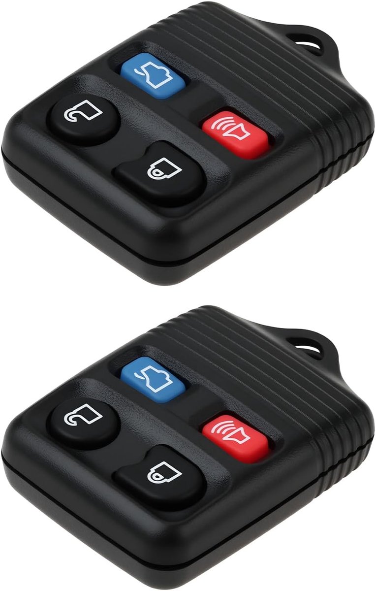 2 stuks 4-knops afstandsbediening sleutelhanger hoesje LJE2610-BB compatibel met JAGUAR X308 XJR XKR XJ8 XK8 XK8
