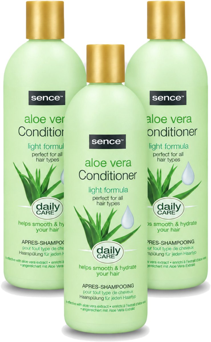 3 x Sence - Aloë Vera - Conditioner - Hydraterend - 400 ml - Voordeelverpakking - 3 stuks