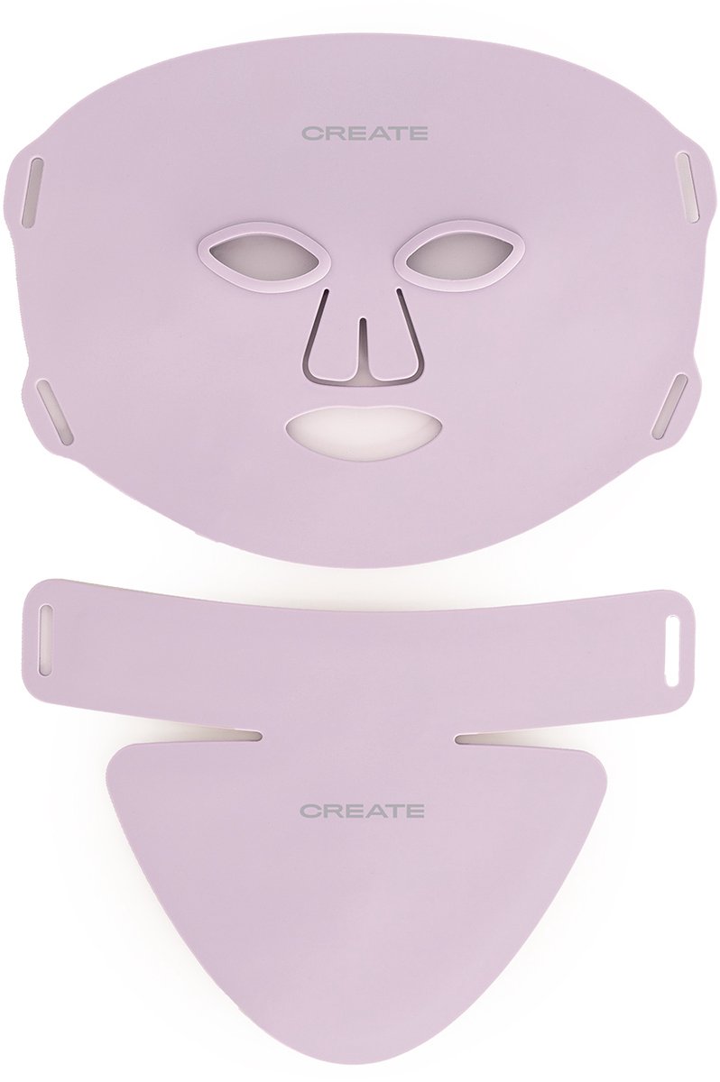 CREATE - 8-in-1 LED-behandelingsmasker gezicht, hals en decolleté - Lavandel - SKINCARE LED MASK 8 in 1