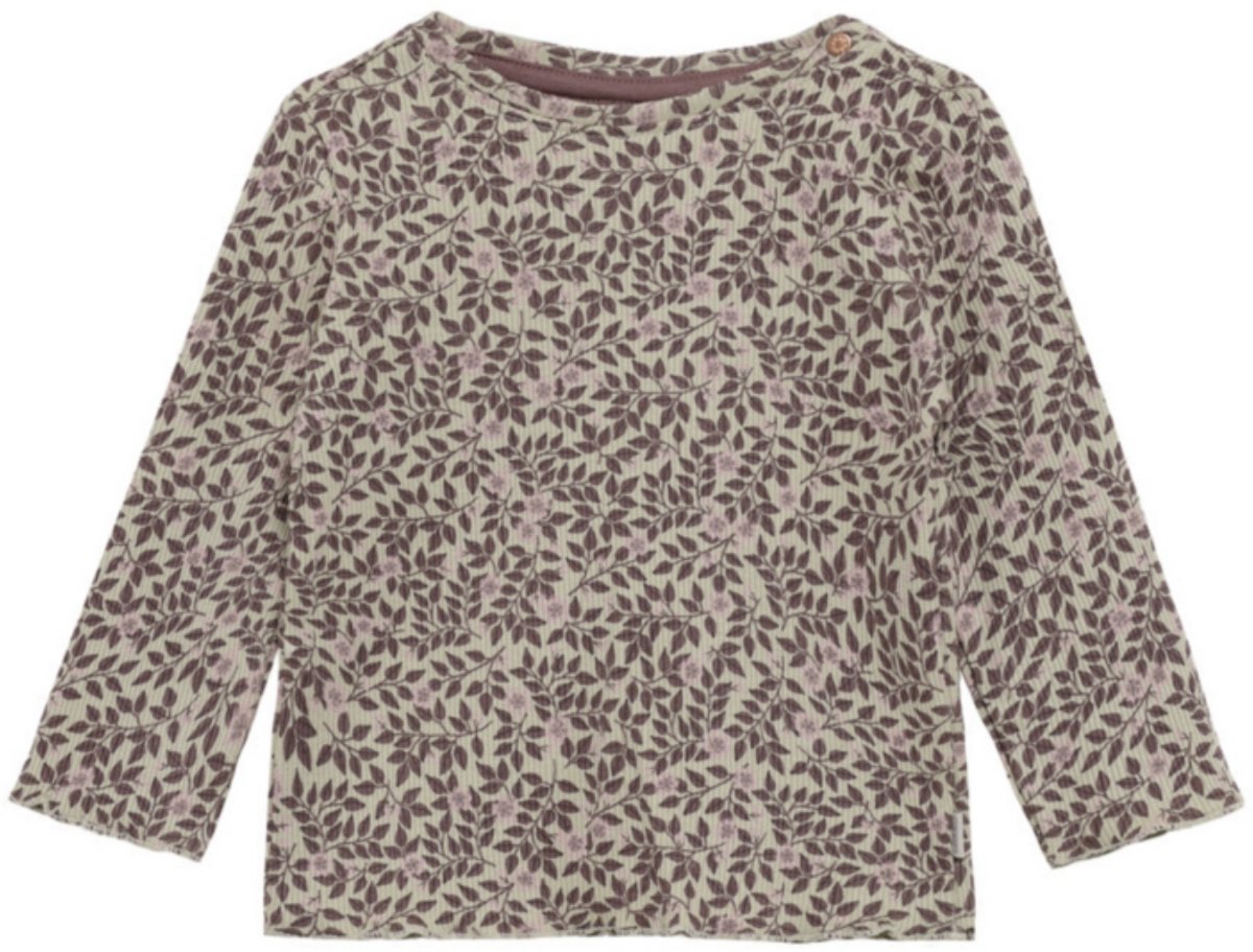 Noppies - T-shirt - Longsleeve - Botanische print - Maat 68