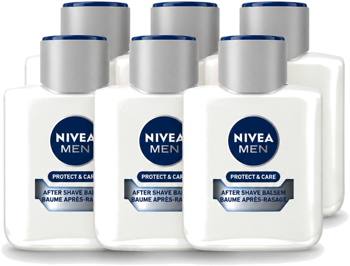 6 x Nivea - Men - Protect & Care Aftershave Balsem - Balm - 100 ml - Voordeelverpakking - 6 stuks
