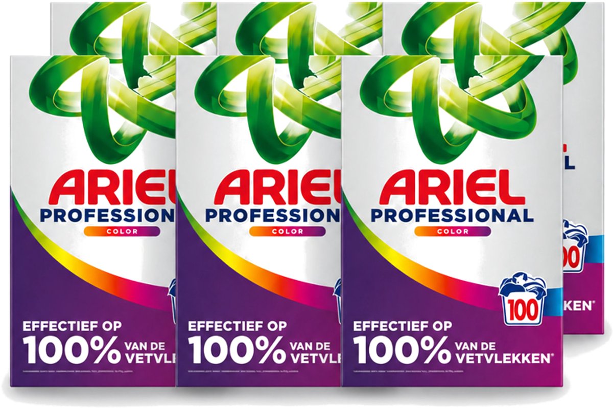 6 x Ariel – Waspoeder – Professional Color – 100 wasbeurten - 5,5 kg - Voordeelverpakking - 6 stuks