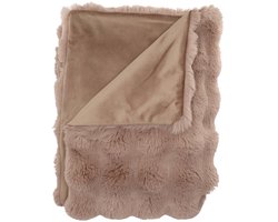 Daan Kromhout - Plaid - Deken - Bont Look - Montana - Imitatiebont - 140x180cm - Bruin