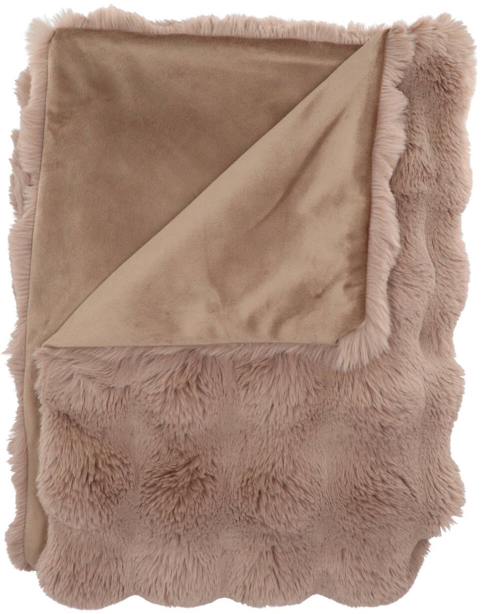 Daan Kromhout - Plaid - Deken - Bont Look - Montana - Imitatiebont - 140x180cm - Bruin