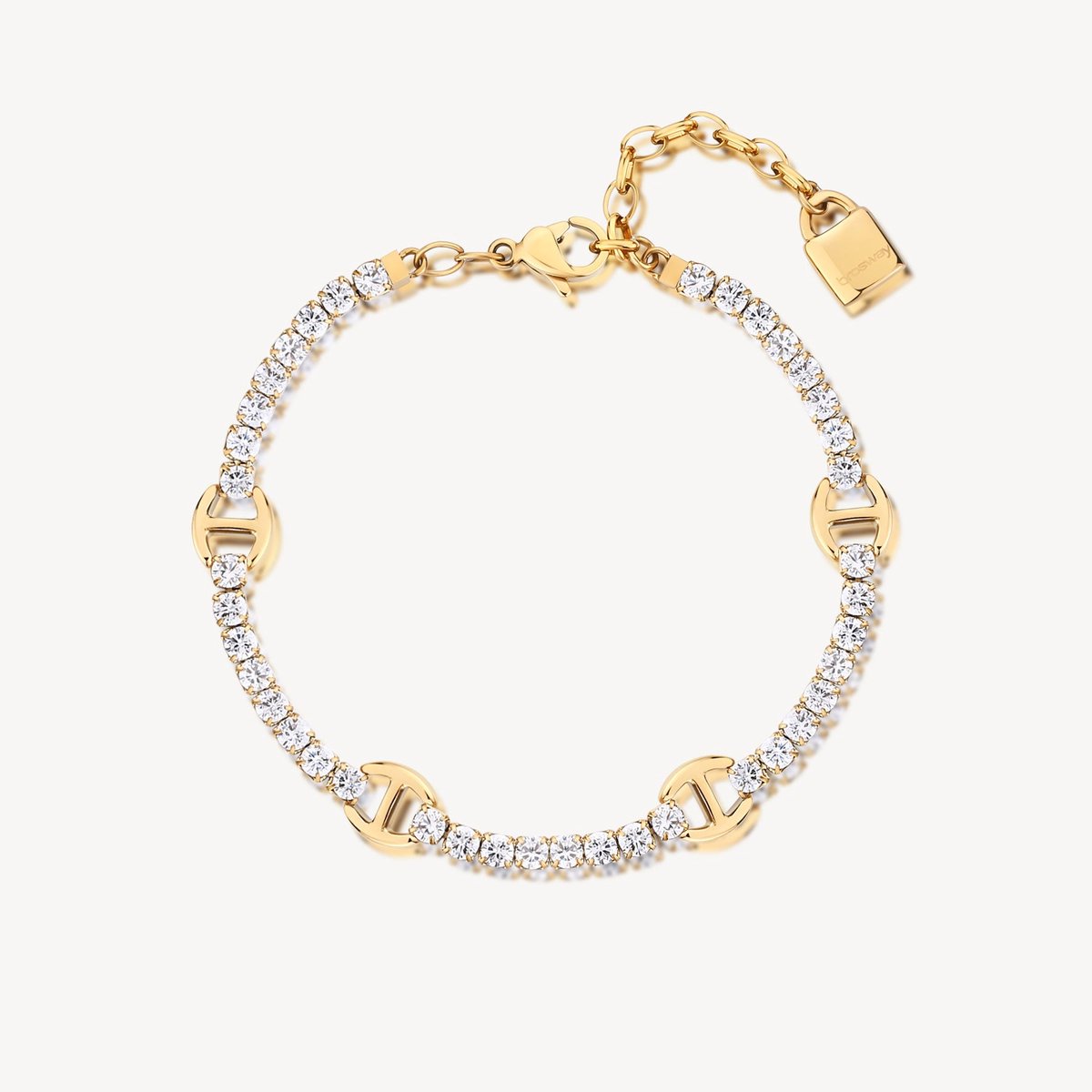 BROSWAY DESIDERI BEI078 GOLD-PLATED ARMBAND MET ZIRKONIA'S 1 STUK