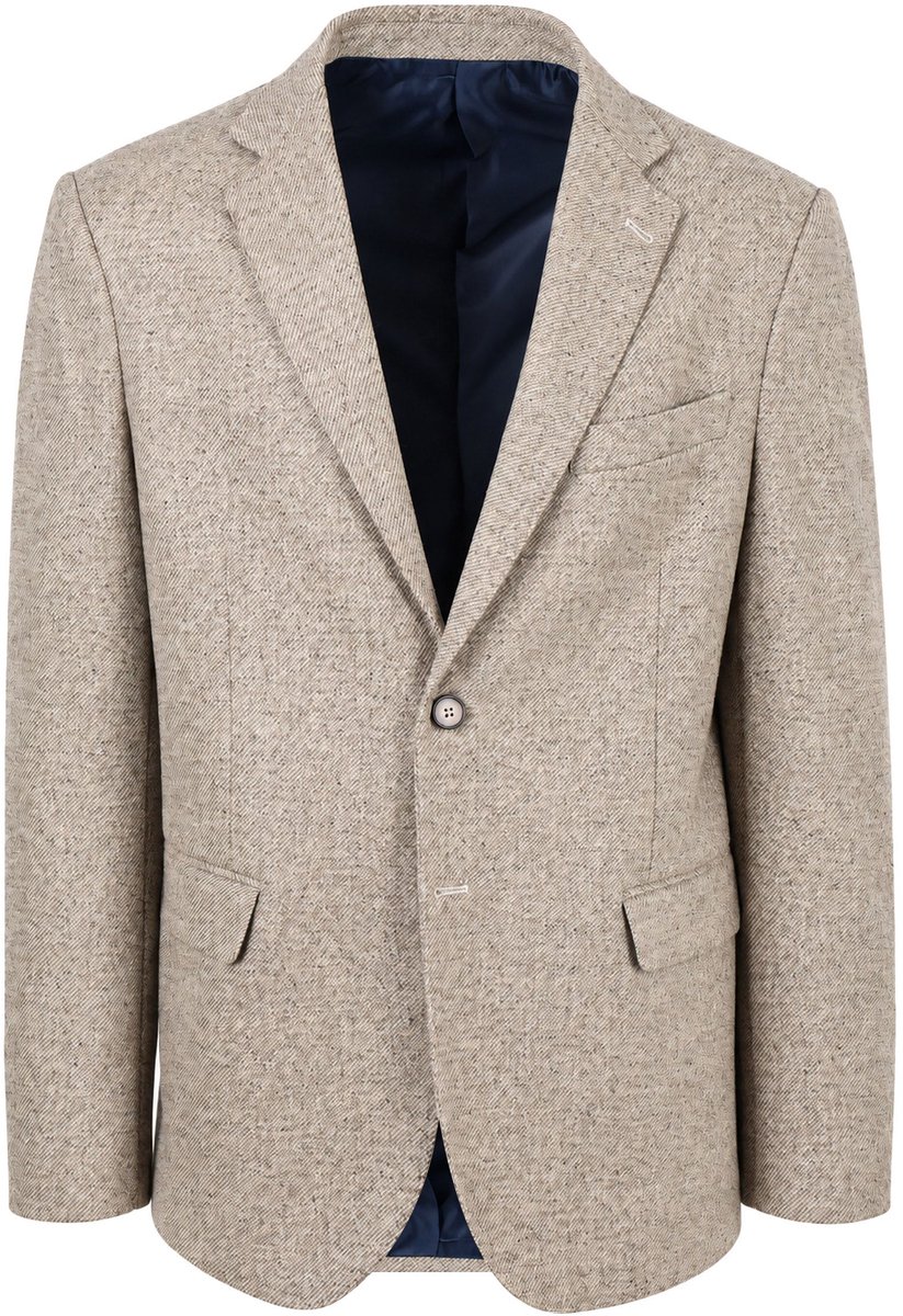 Steppin' Out Colbert Lamswol Tweed Beige - Maat 54 - Heren blazer